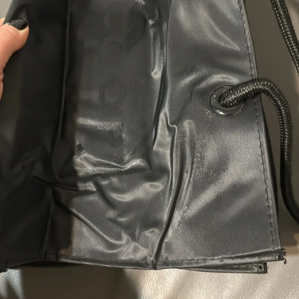 SCOOP MEN black vinyl tote for travel, gift everyday use
